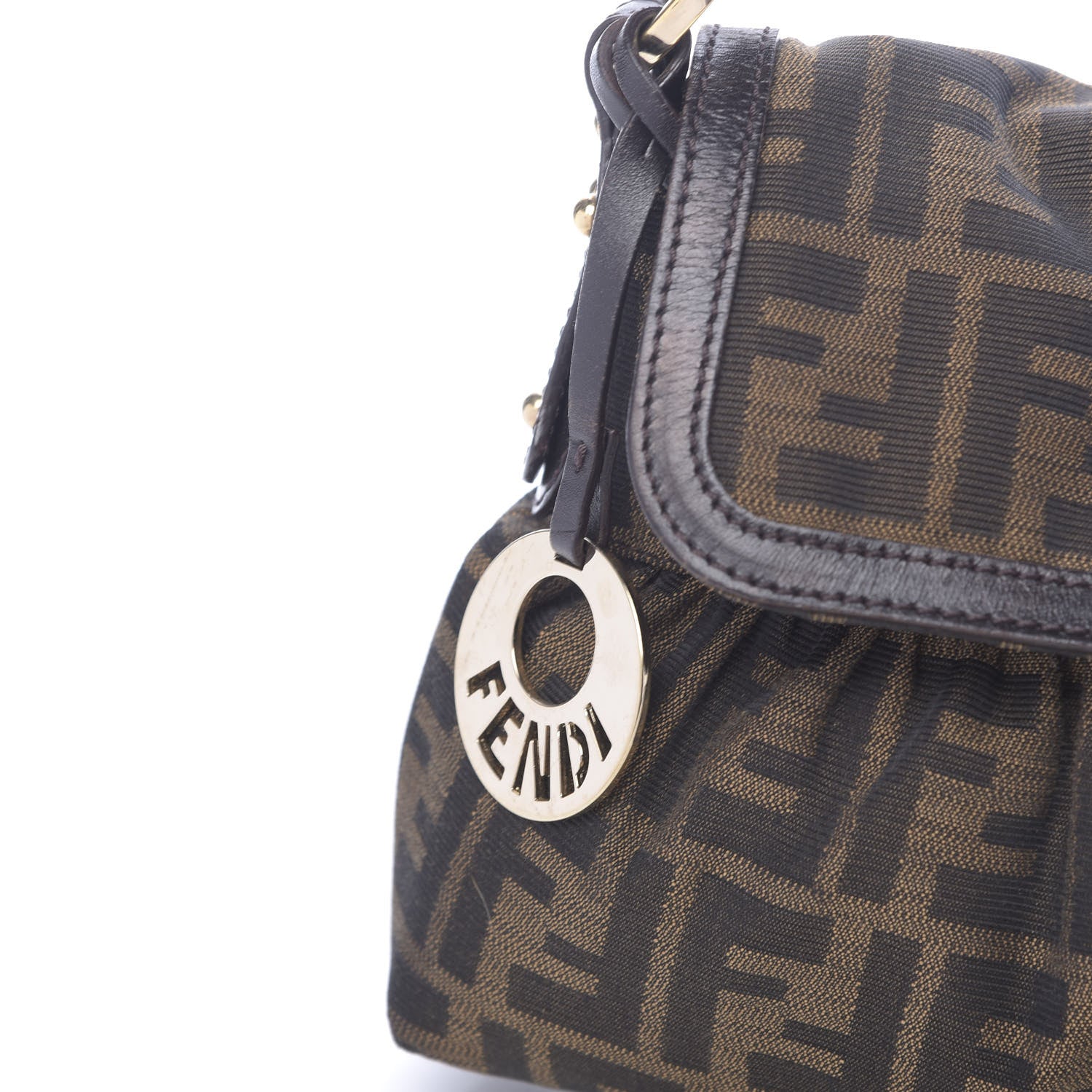 Fendi Zucca Small Chef Shoulder Bag Tobacco 8 of 10