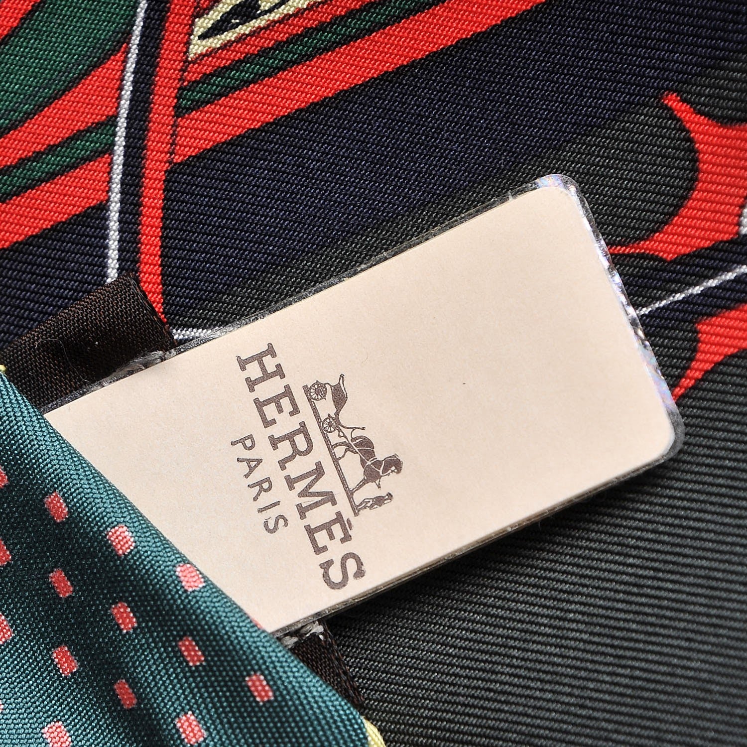 Hermes Silk Les Voitures A Transformation Scarf 90 Vert Loden Corail Grenat 7 of 7