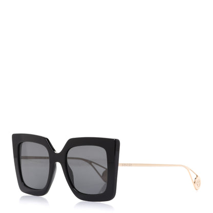 Gucci Acetate Oversize Square Frame GG0435S Sunglasses Black 1 of 7