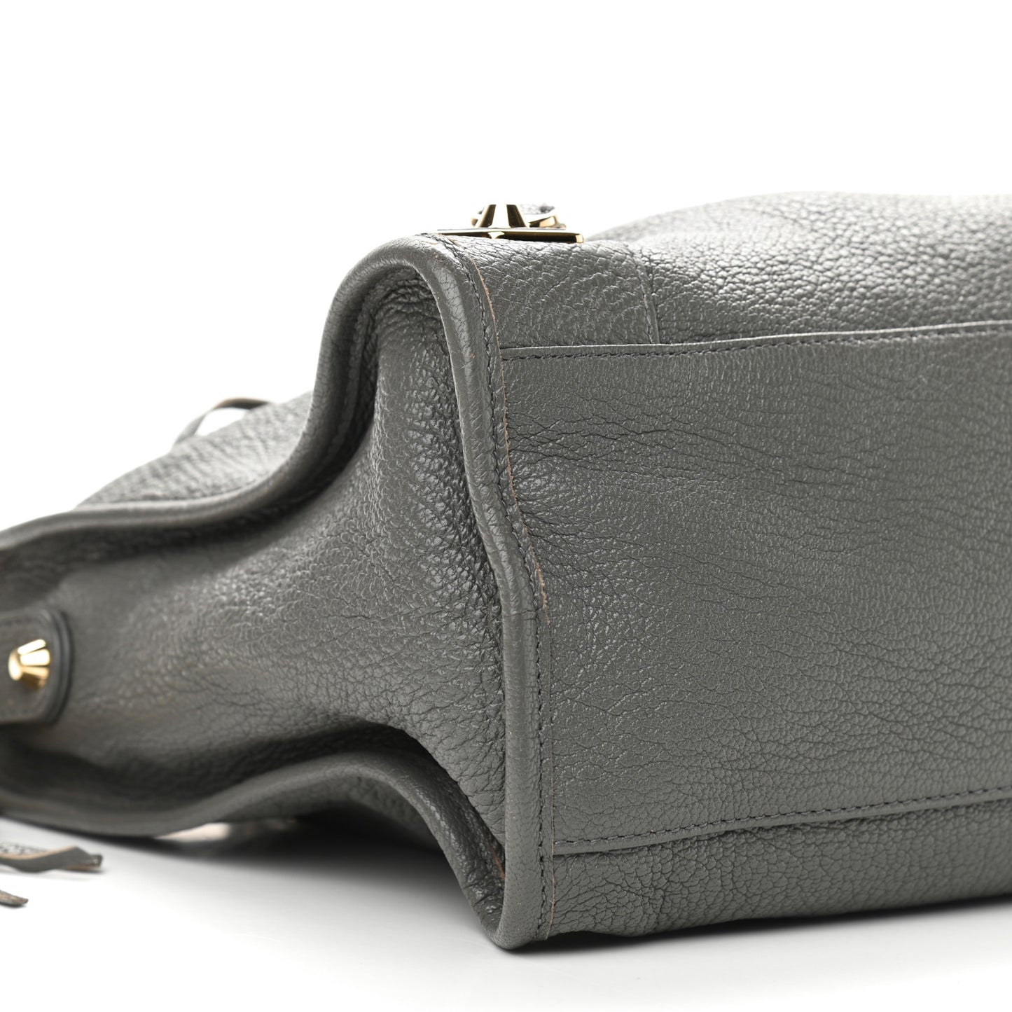 Chevre Gold Metallic Edge Hardware City Gris Acier