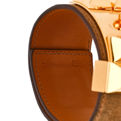 Hermes Veau Doblis Suede Collier de Chien CDC Bracelet L Muscade 5 of 6