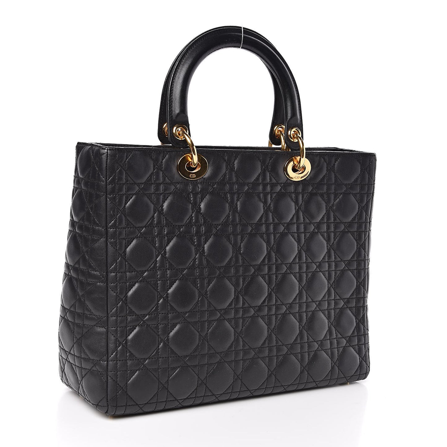 Lambskin Cannage Large Lady Dior Black