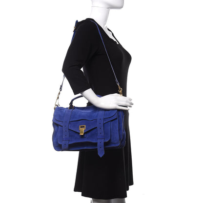 Proenza Schouler Suede PS1 Medium Satchel Royal Blue 3 of 15