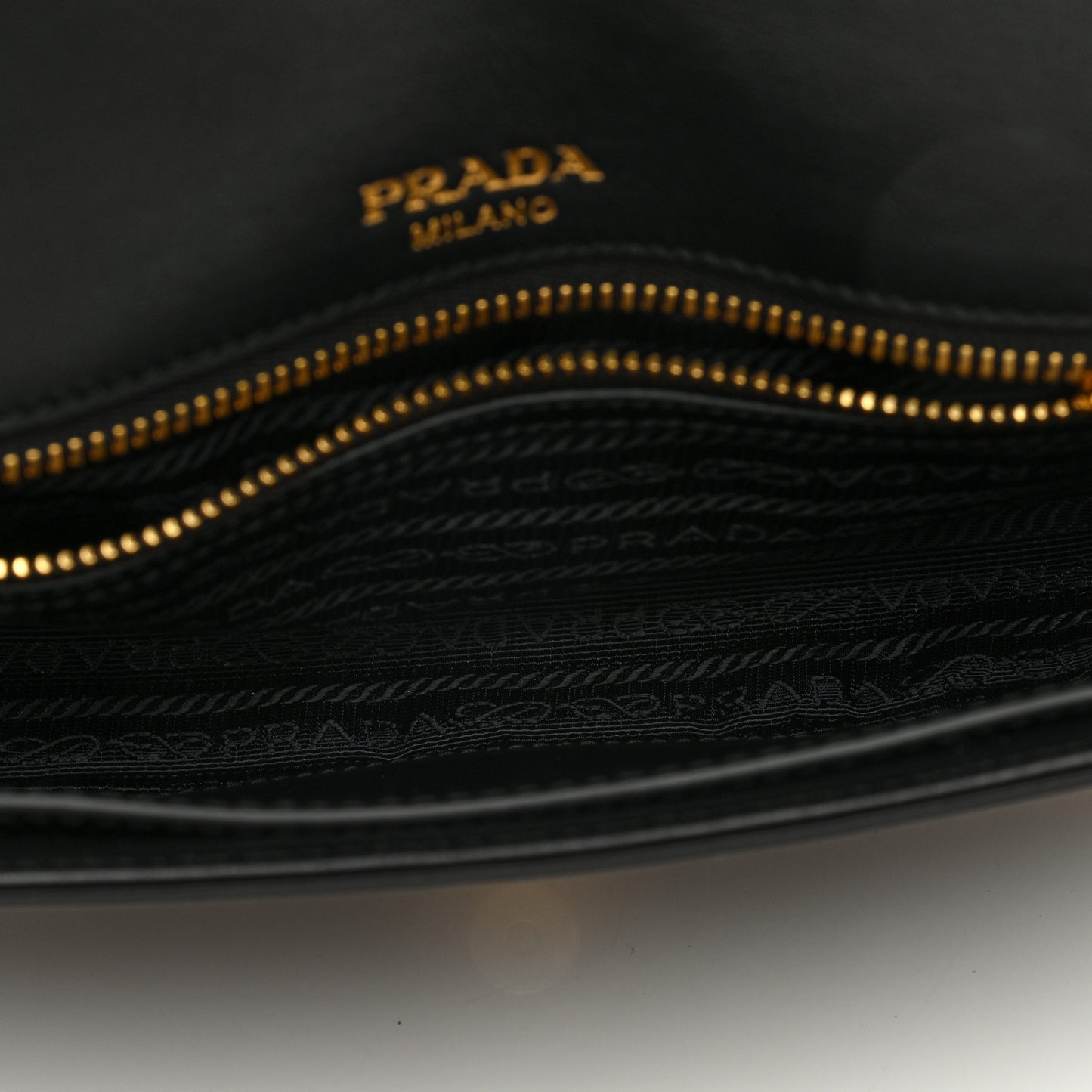 Saffiano Flap Shoulder Bag Black