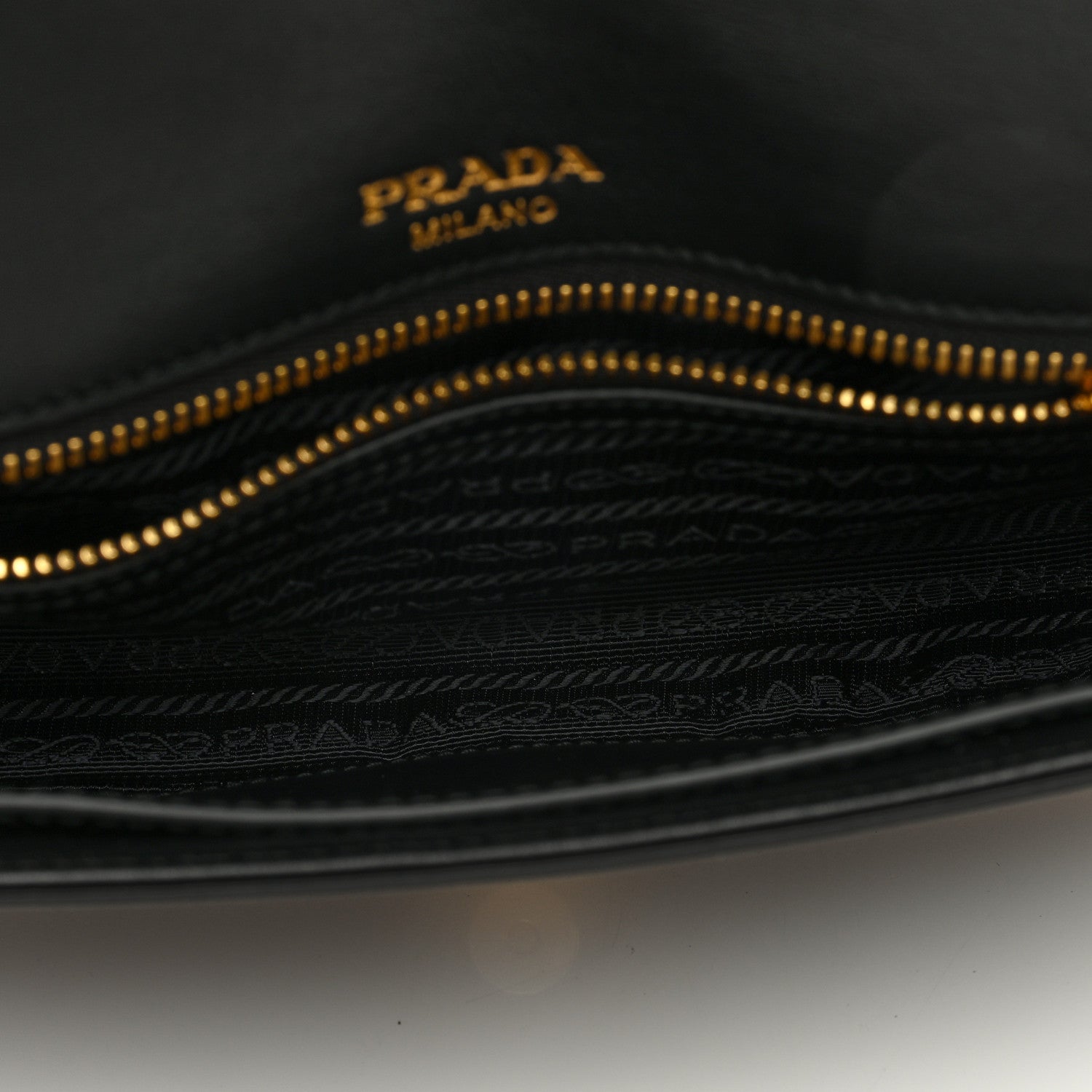 Prada Saffiano Flap Shoulder Bag Black 5 of 9