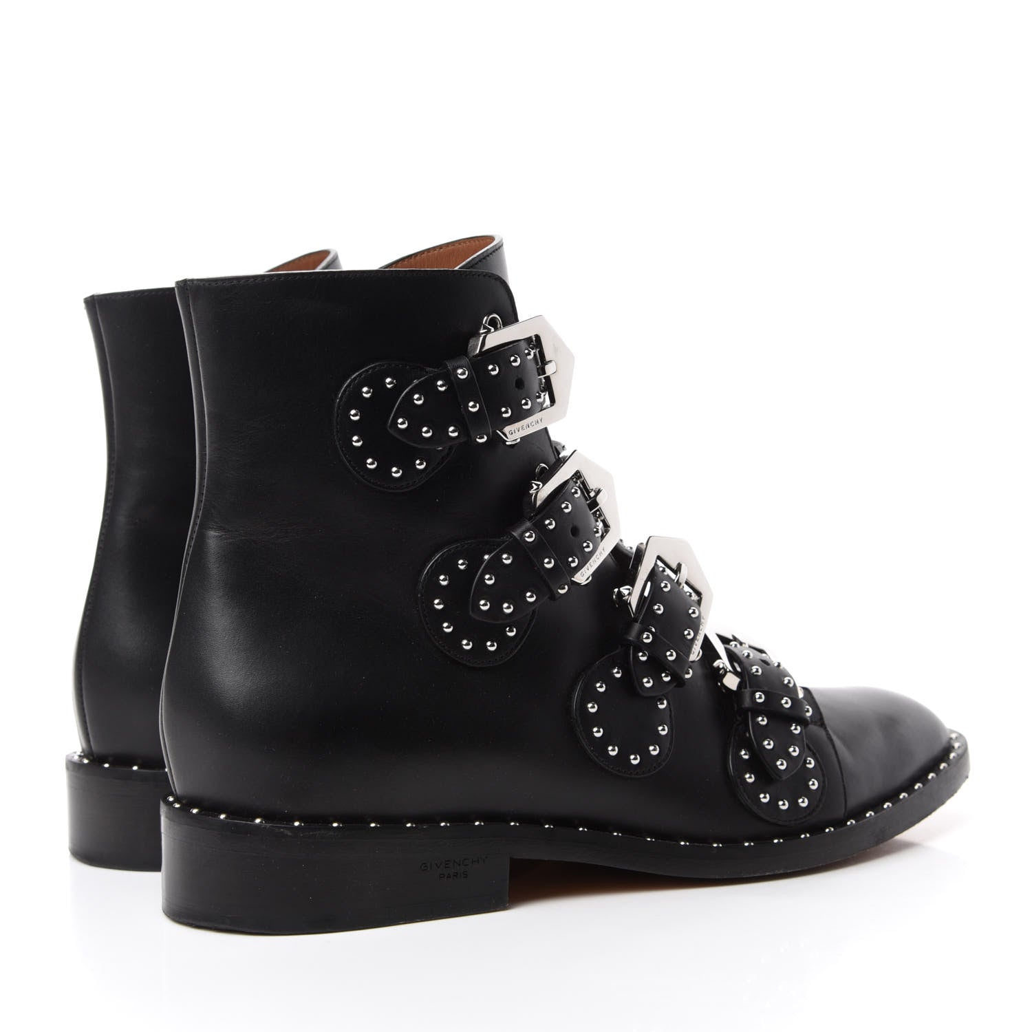 Givenchy Calfskin Studded Prue Buckle Bootie 39.5 Black 4 of 10