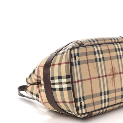 Burberry Haymarket Check Buckle Satchel Chocolate 9 of 13