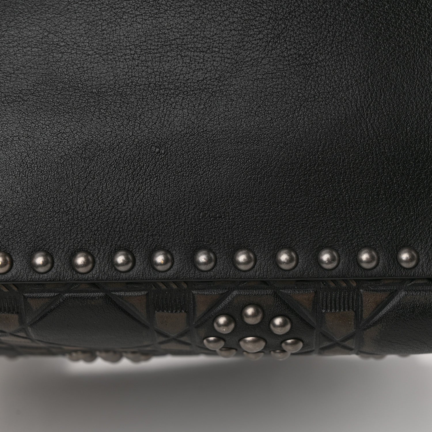 Christian Dior Calfskin Studded Flower Medium Lady Dior Black 11 of 11
