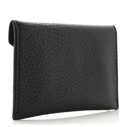 Alexander McQueen Calfskin Skull Envelope Card Holder Black 3 of 6