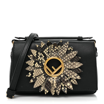 Fendi Calfskin Snakeskin F is Fendi Micro Double Baguette Black Multicolor 1 of 13