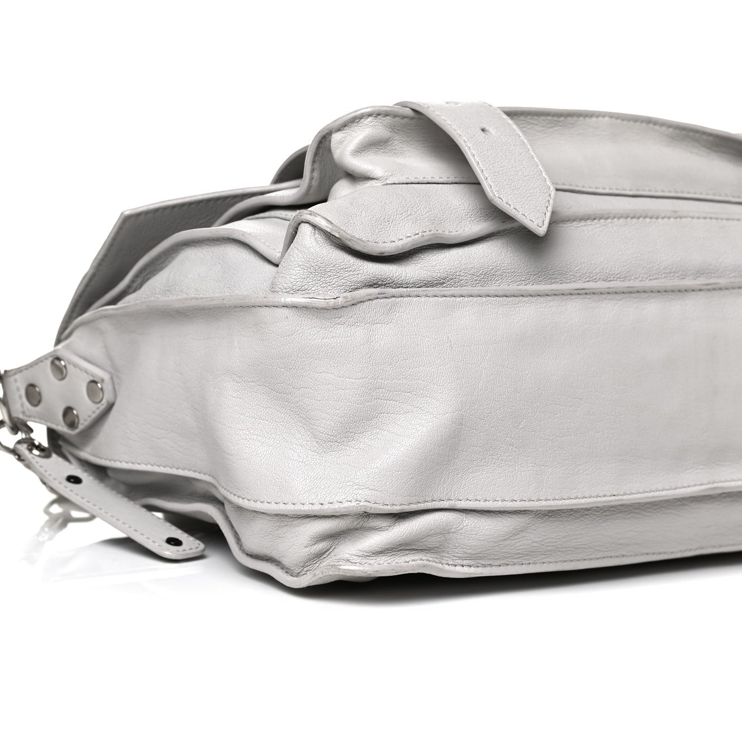 Lambskin Medium PS1 Satchel Pale Steel