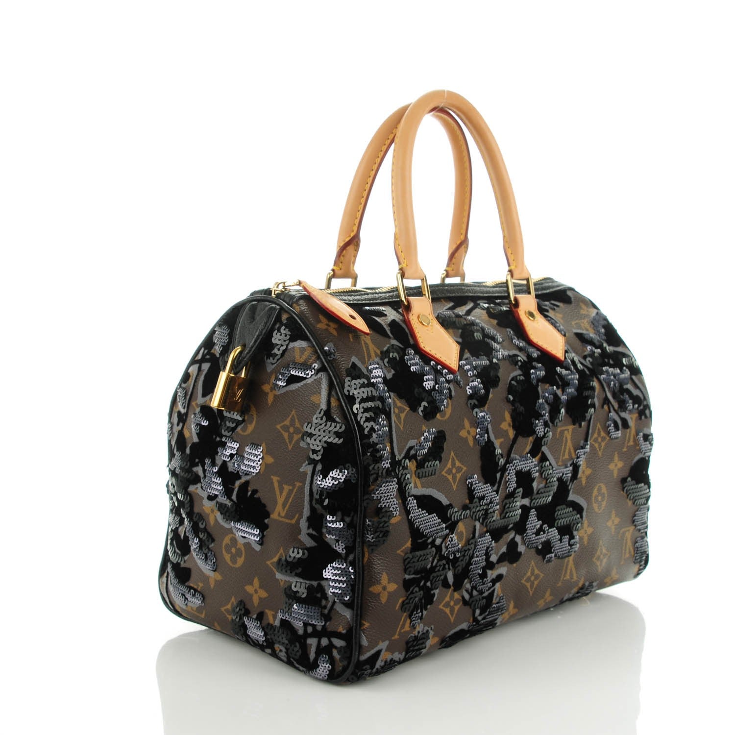 Louis Vuitton Monogram Fleur De Jais Sequins Speedy 30 3 of 7
