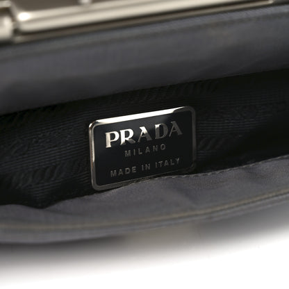 Prada Tessuto Nylon Metal Shoulder Bag Grey 6 of 9