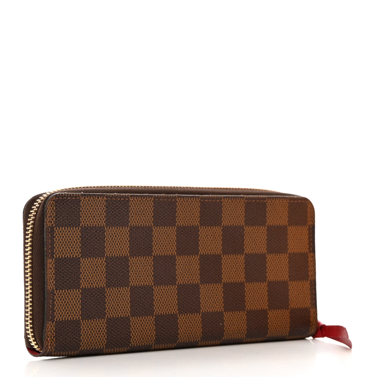 LOUIS VUITTON Damier Ebene Clemence Wallet Cherry