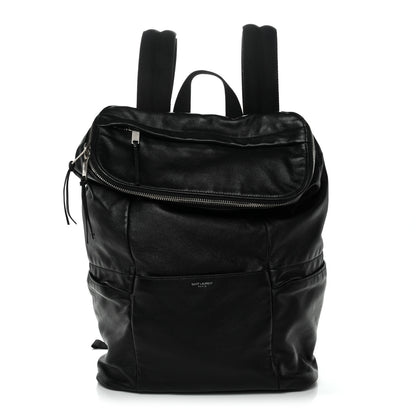 Saint Laurent Canvas Calfskin Sid Backpack Black 1 of 23