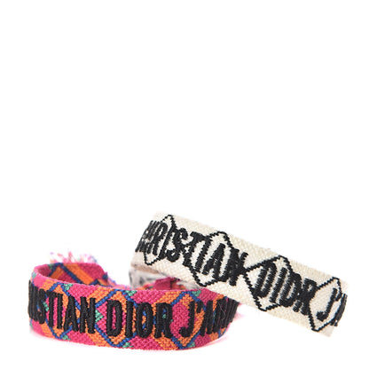 Christian Dior Woven Cotton J'Adior Friendship Bracelet Set White Multicolor 1 of 4