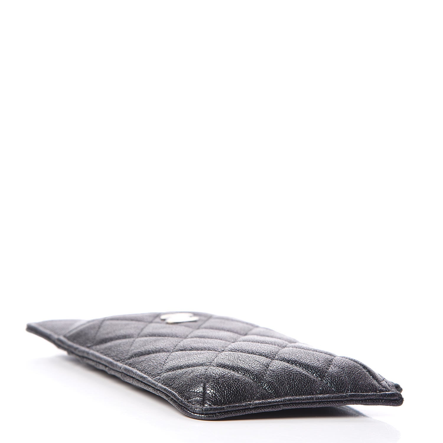 Chanel Iridescent Caviar Quilted Classic Flat Wallet Pouch Black 4 of 8