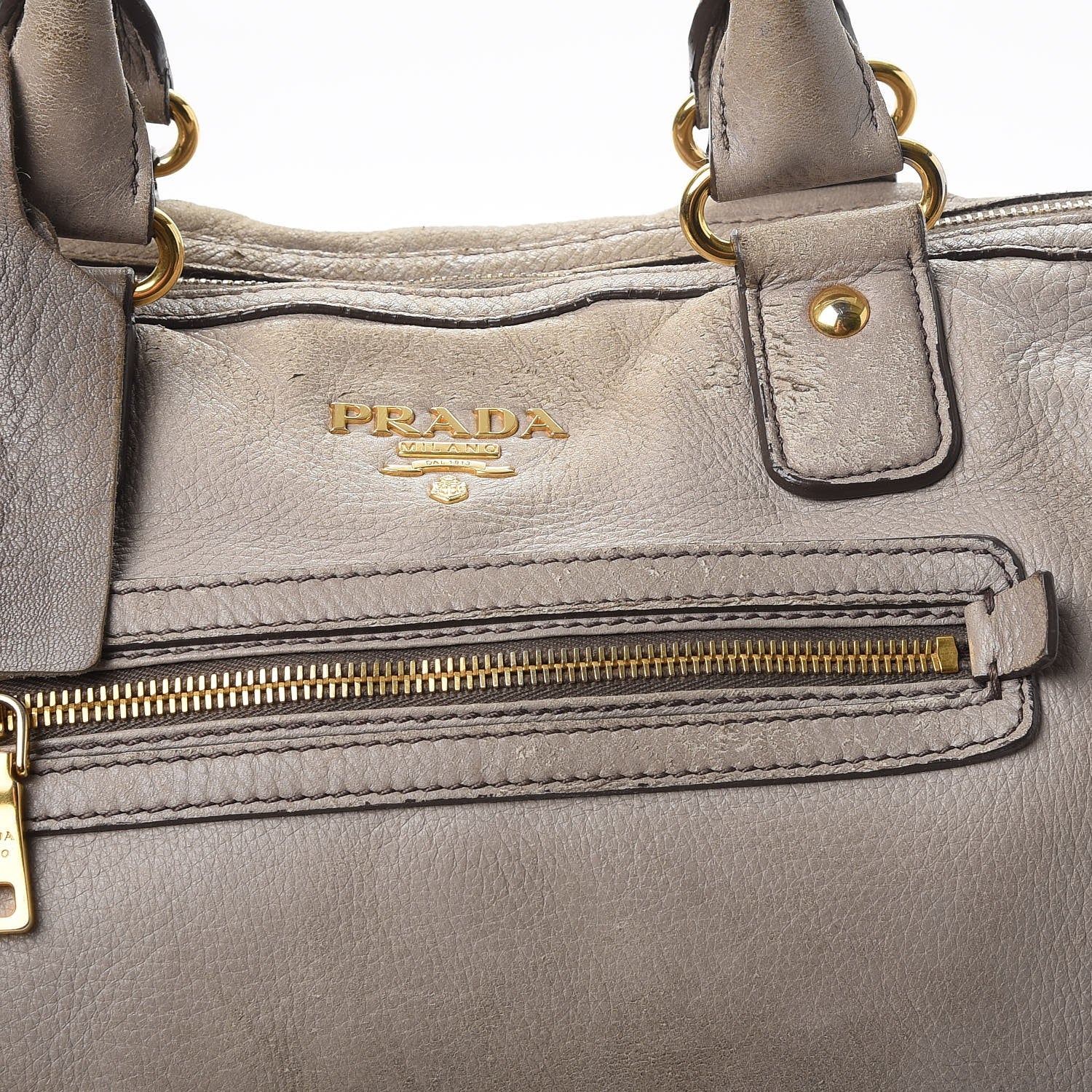 Prada Cervo Deerskin East West Top Handle Bag Pomice 18 of 28