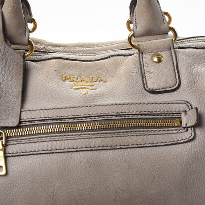 Prada Cervo Deerskin East West Top Handle Bag Pomice 18 of 28