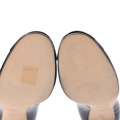 Chanel Patent Calfskin Cap Toe CC Pearl Pumps 36.5 Black 7 of 11