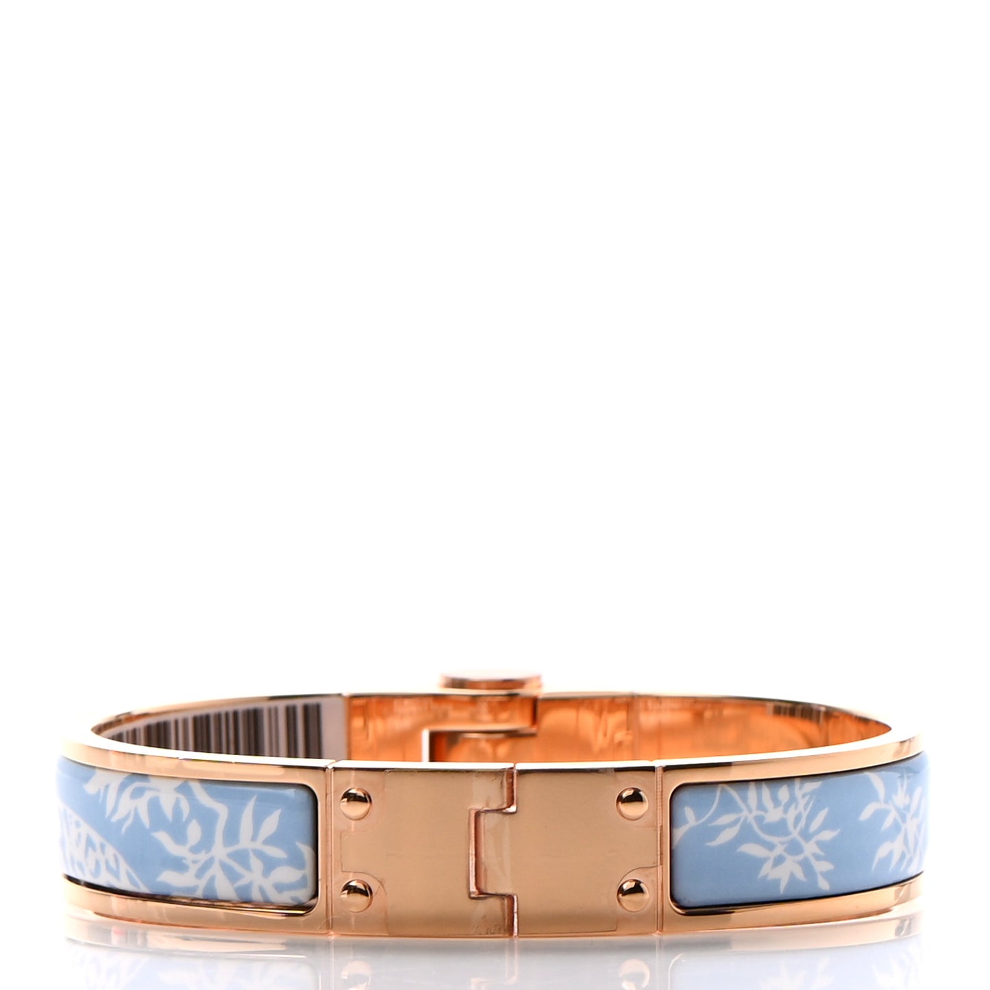 Enamel Printed Narrow Tendresse Feline Tattoo Charniere Bracelet S Miami