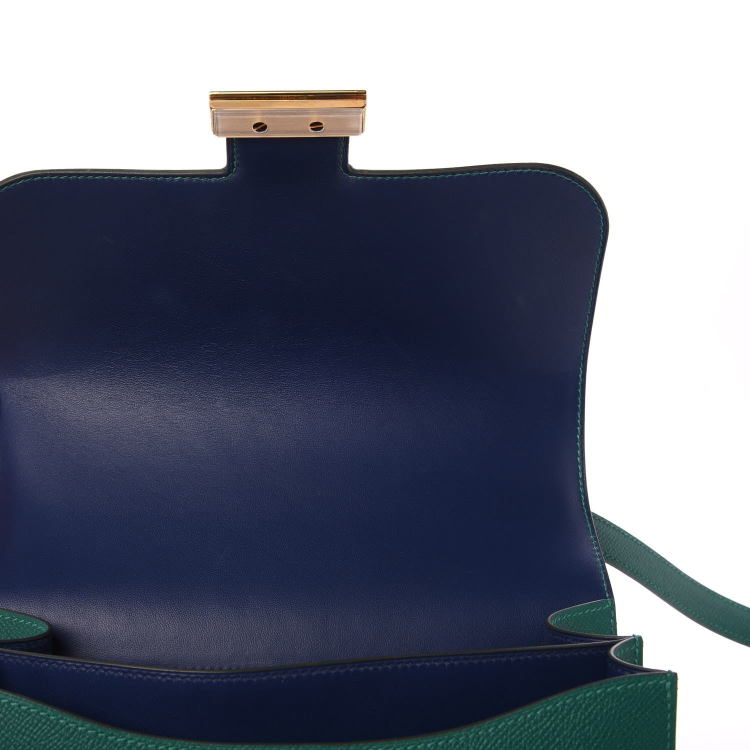 Hermes Epsom Horseshoe Constance 24 Malachite Bleu Sapphire 19 of 21