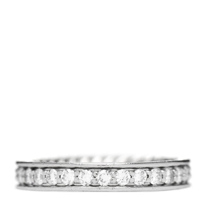 David Yurman Platinum Diamond 3mm Eden Eternity Wedding Band Ring 45 3.5 3 of 4