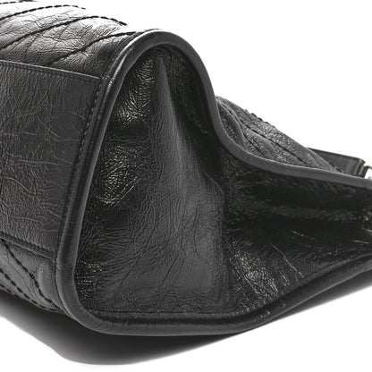 Saint Laurent Crinkled Calfskin Matelasse Monogram Medium Niki Shopper Tote Black 10 of 10