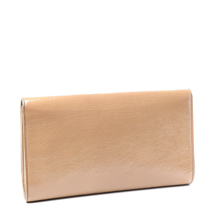 Saint Laurent Textured Patent Calfskin Monogram Large Belle De Jour Clutch Nude 2 of 8