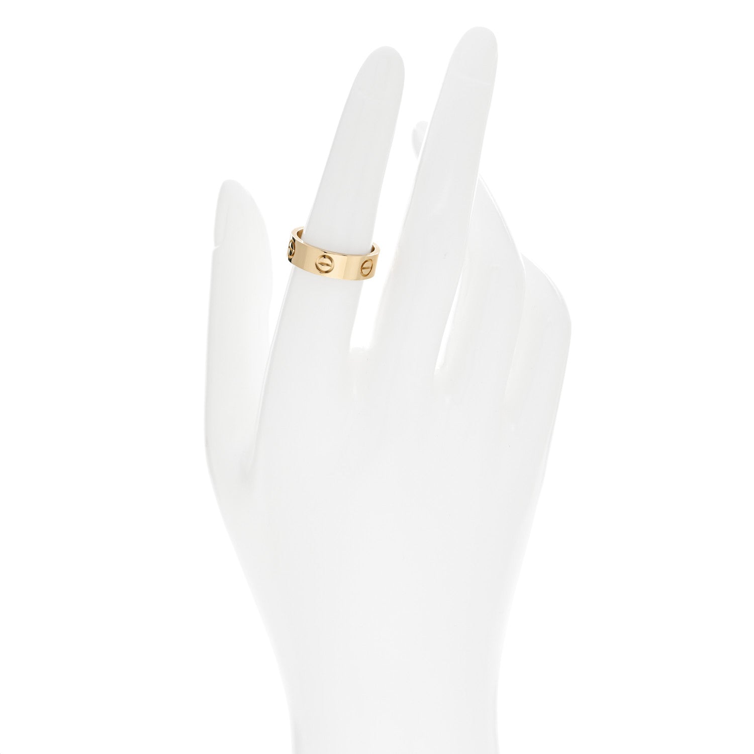 Cartier 18K Yellow Gold 5.5mm LOVE Ring 53 6.5 2 of 5