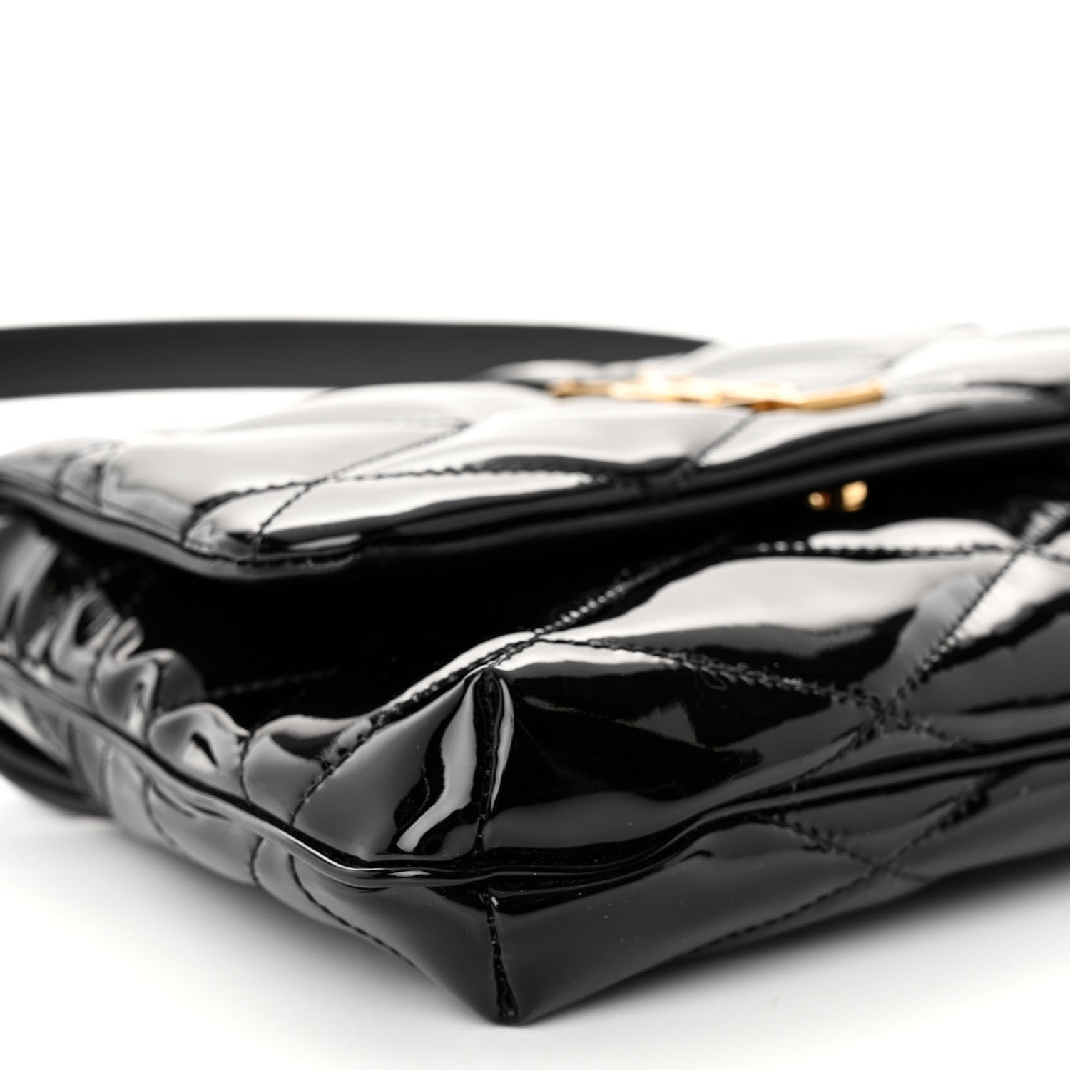 Saint Laurent Patent Quilted Le 57 Diamond Shoulder Bag Black 7 of 8