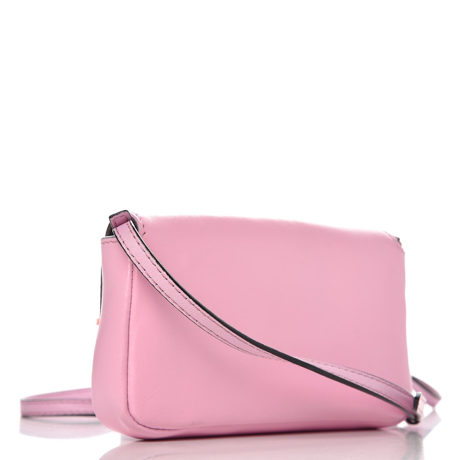 Fendi Nappa Rabbit Fox Fur Micro Buggie Baguette Lavanda 3 of 7