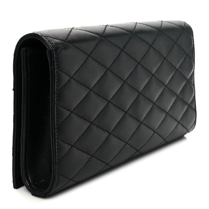 Saint Laurent Lambskin Quilted Kate Clutch Black 3 of 9