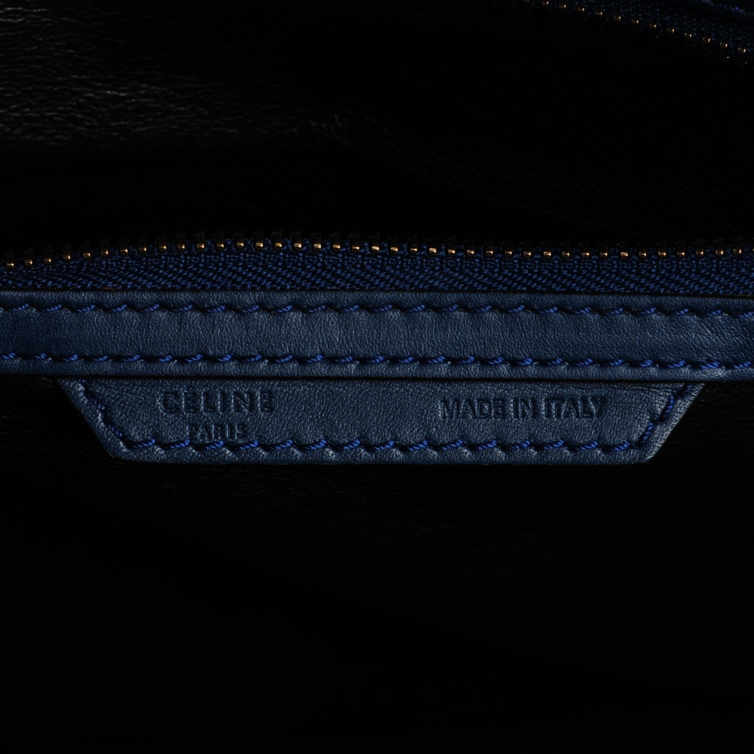 Celine Smooth Calfskin Mini Bi Color Luggage Ocean Blue 10 of 10
