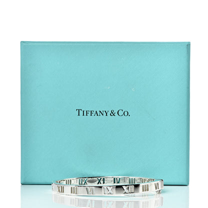 Tiffany Sterling Silver Atlas Pierced Hinged Bangle Bracelet 6 of 6