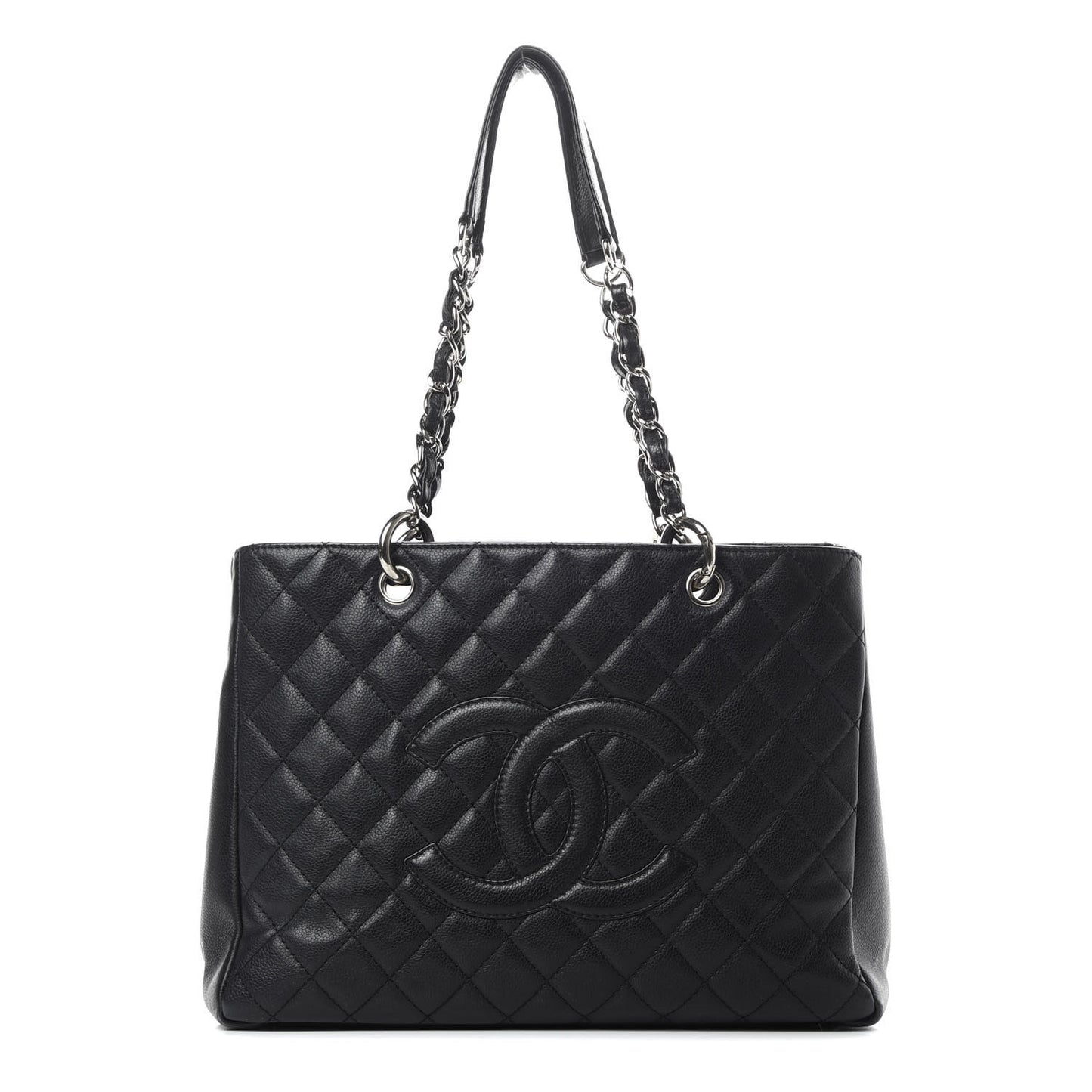 Caviar Quilted Grand Shopping Tote GST Black