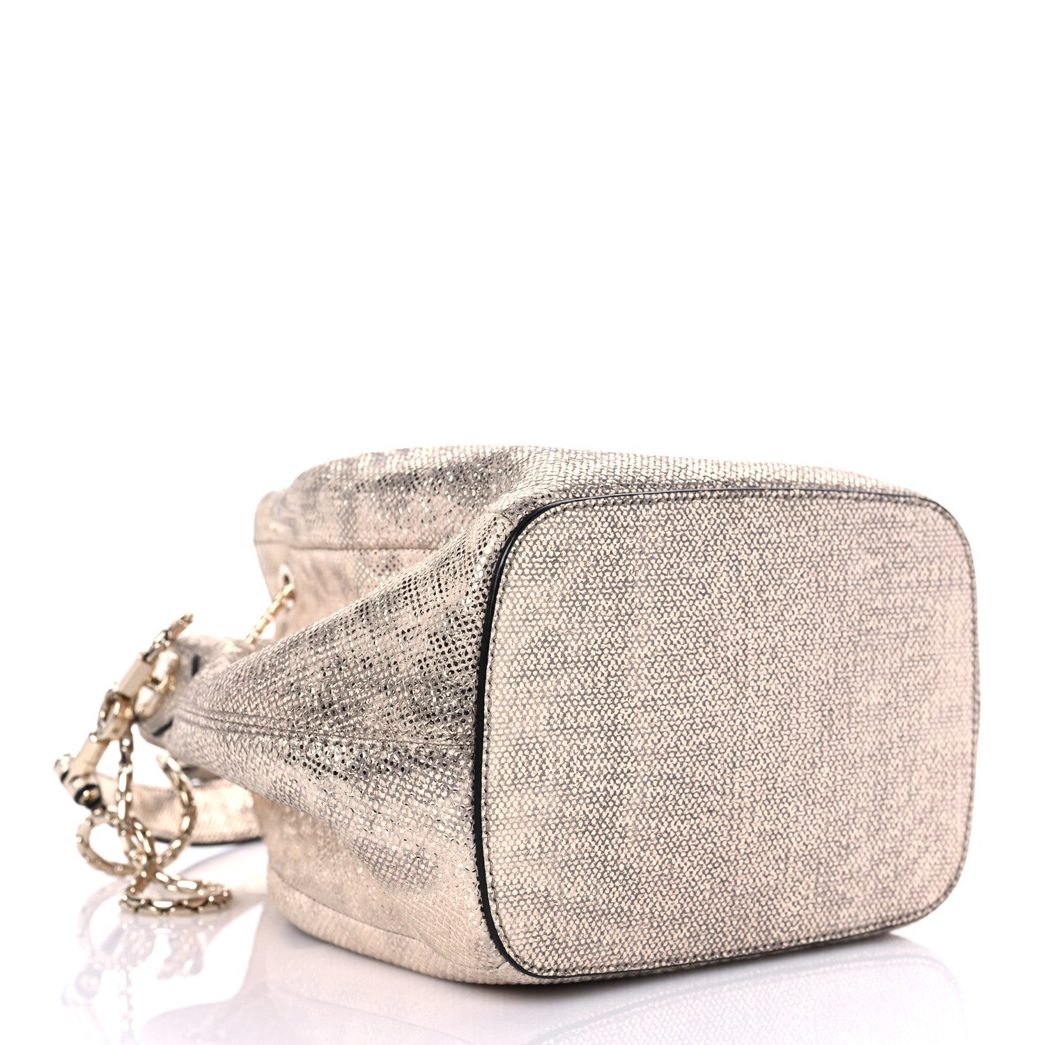 Bulgari Metallic Karung Serpenti Forever Bucket Bag Champagne 4 of 8