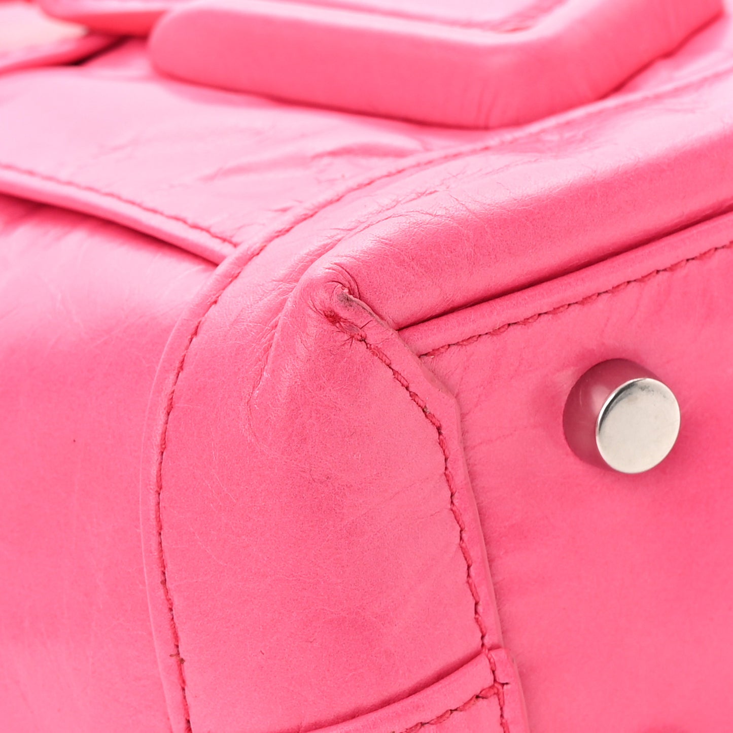 Paper Calfskin Maxi Intrecciato Mini Arco Pink