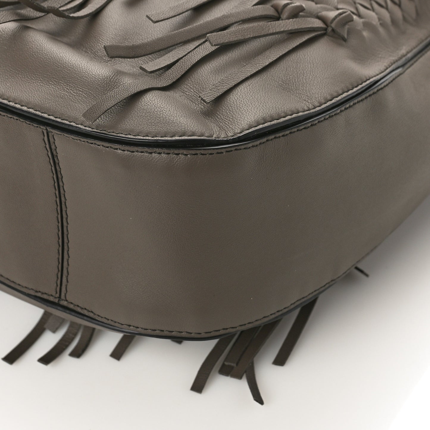 Nappa Intrecciato Fringe Large Brio Loop Hobo Brown