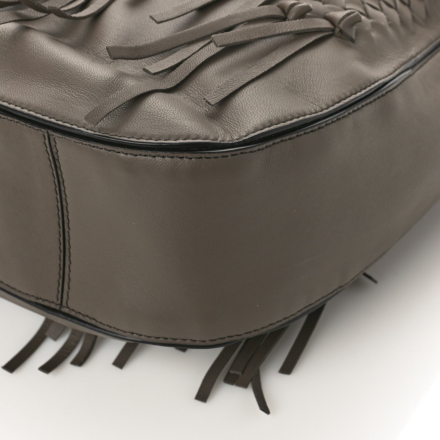 Bottega Veneta Nappa Intrecciato Fringe Large Brio Loop Hobo Brown 8 of 8