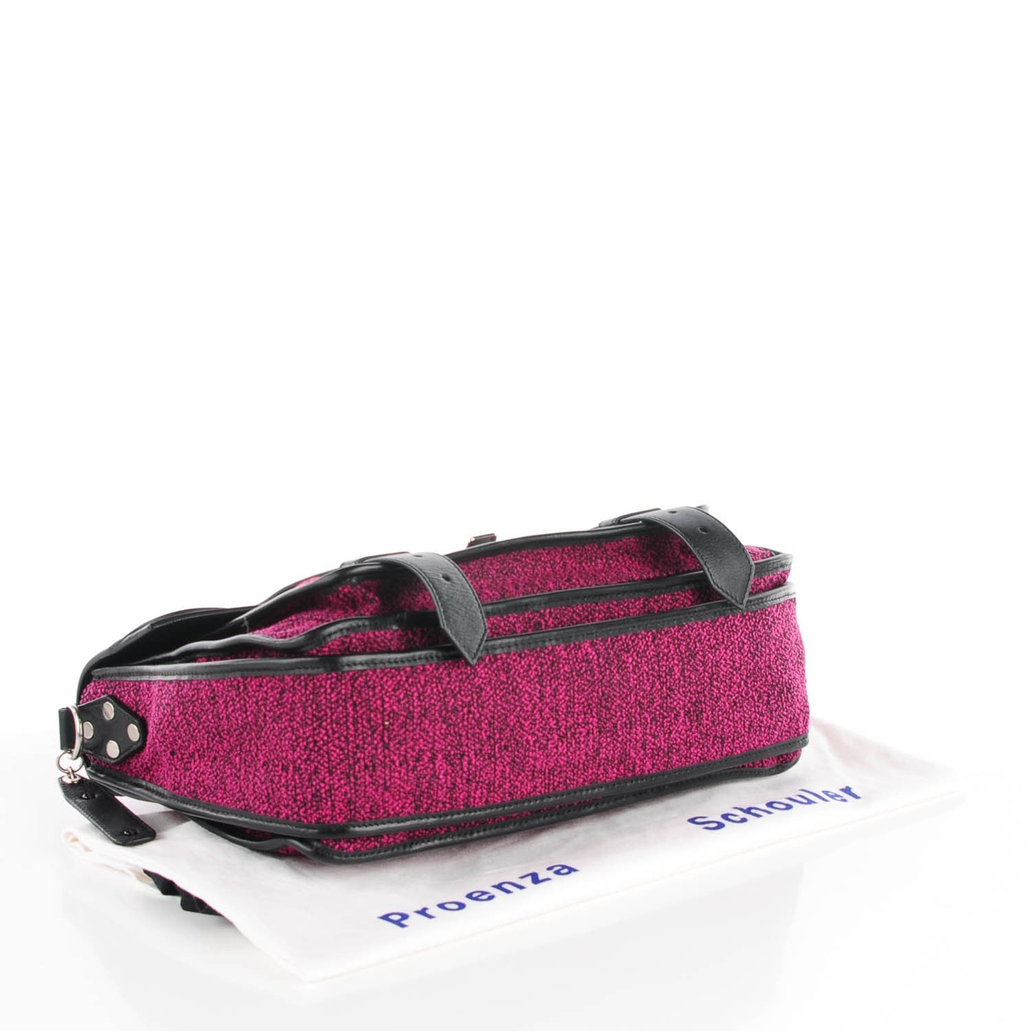 Proenza Schouler Tweed Lambskin Medium PS1 Satchel Berry Fuxia Pink 4 of 12