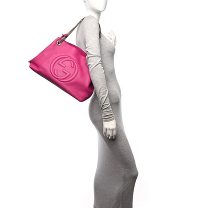 Gucci Cellarius Calfskin Medium Soho Chain Shoulder Bag Bright Bouganville 3 of 10