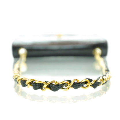 Chanel Patent Diamond Stitched Jumbo Flap Black 4 of 11