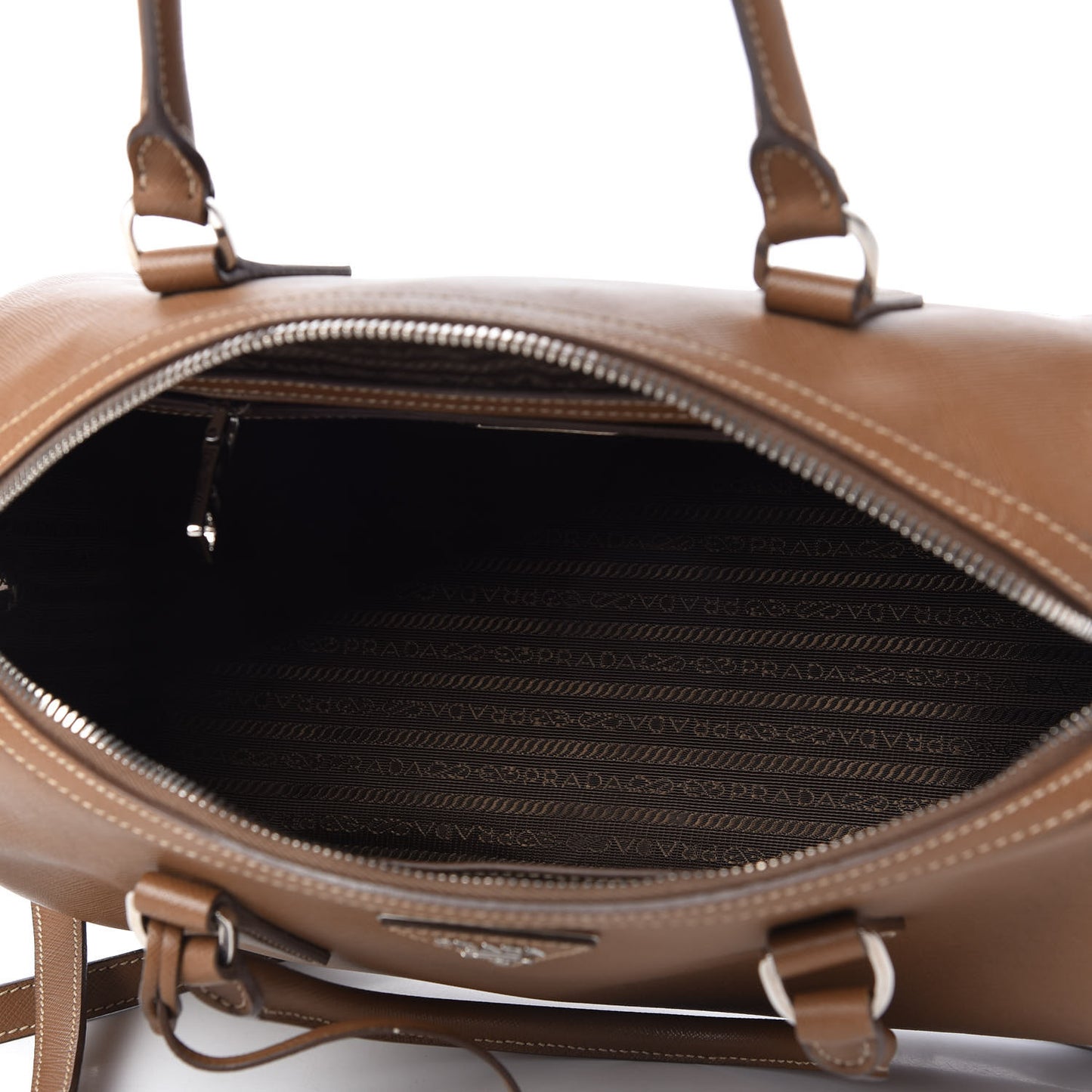 Saffiano Lux Bowler Caramel Talco