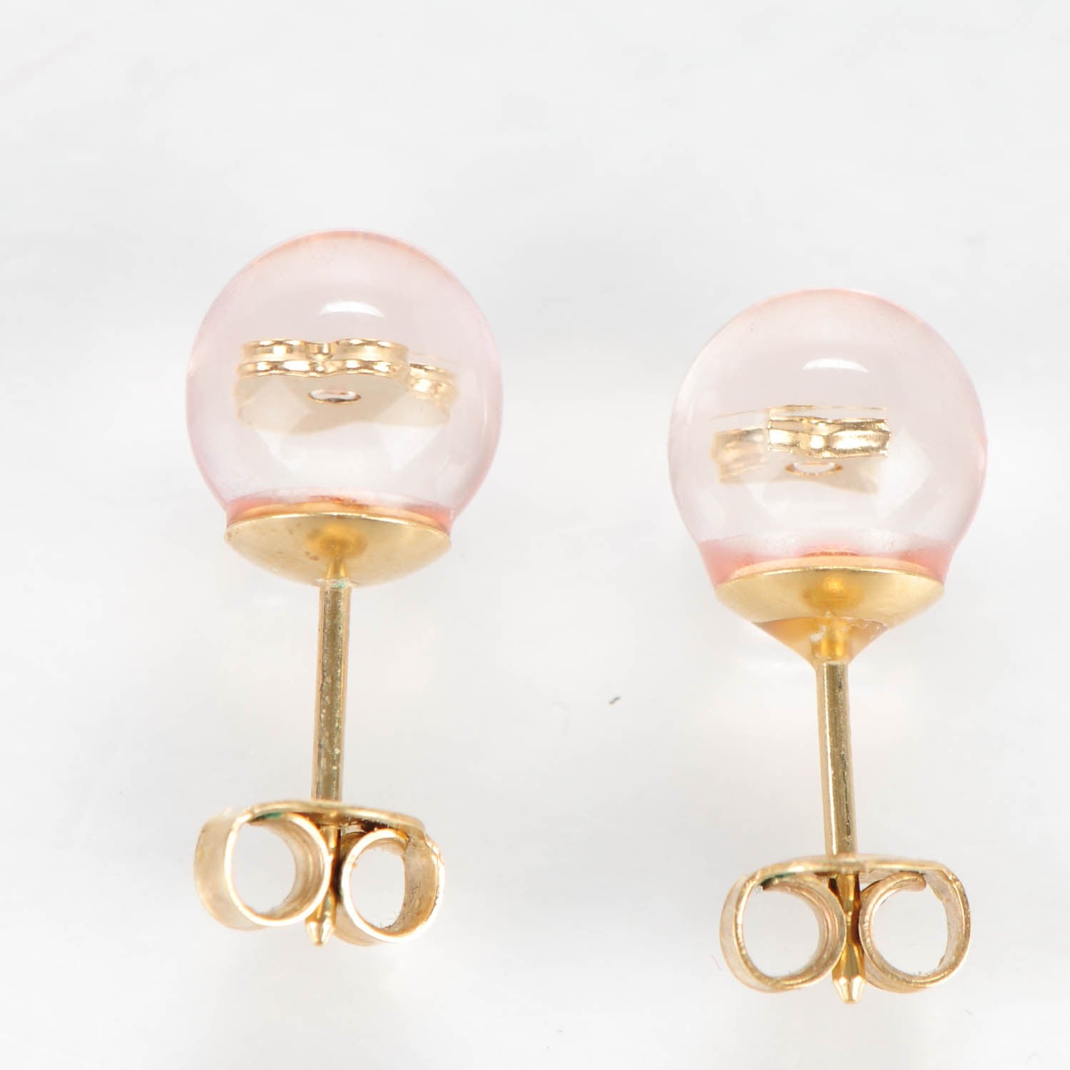 Louis Vuitton Resin Inclusion Stud Earrings Set of 2 Pink 3 of 4