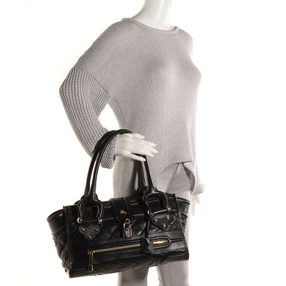 Burberry Quilted Calfskin Large Manor Tote Black 2 of 8