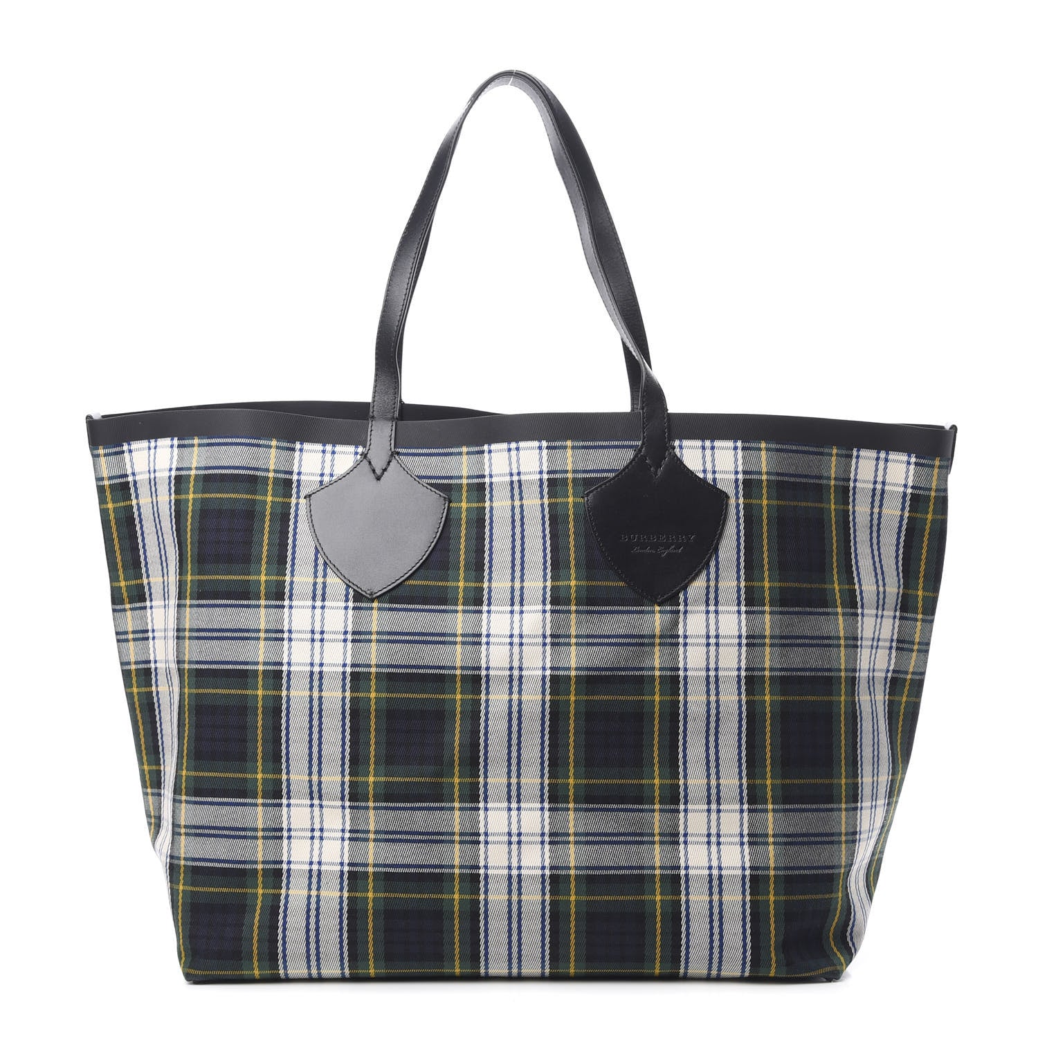 Burberry Vintage Check Extra Large The Giant Reversible Tote Blue Red 1 of 17