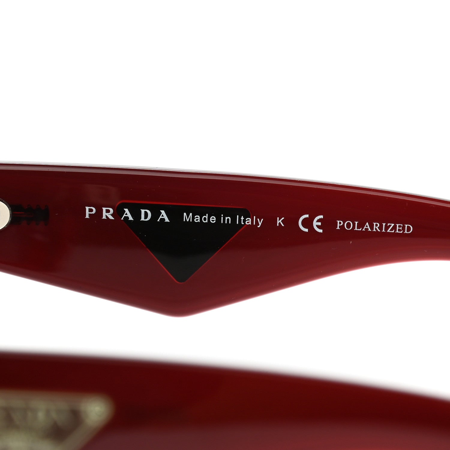 Prada Polarized Sunglasses SPR 30P Red 5 of 9