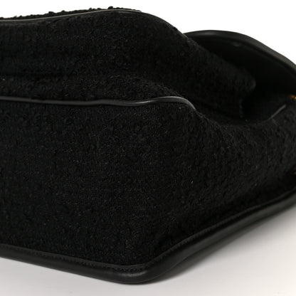 Saint Laurent Boucle Tweed Monogram Medium Niki Chain Satchel Black 7 of 7