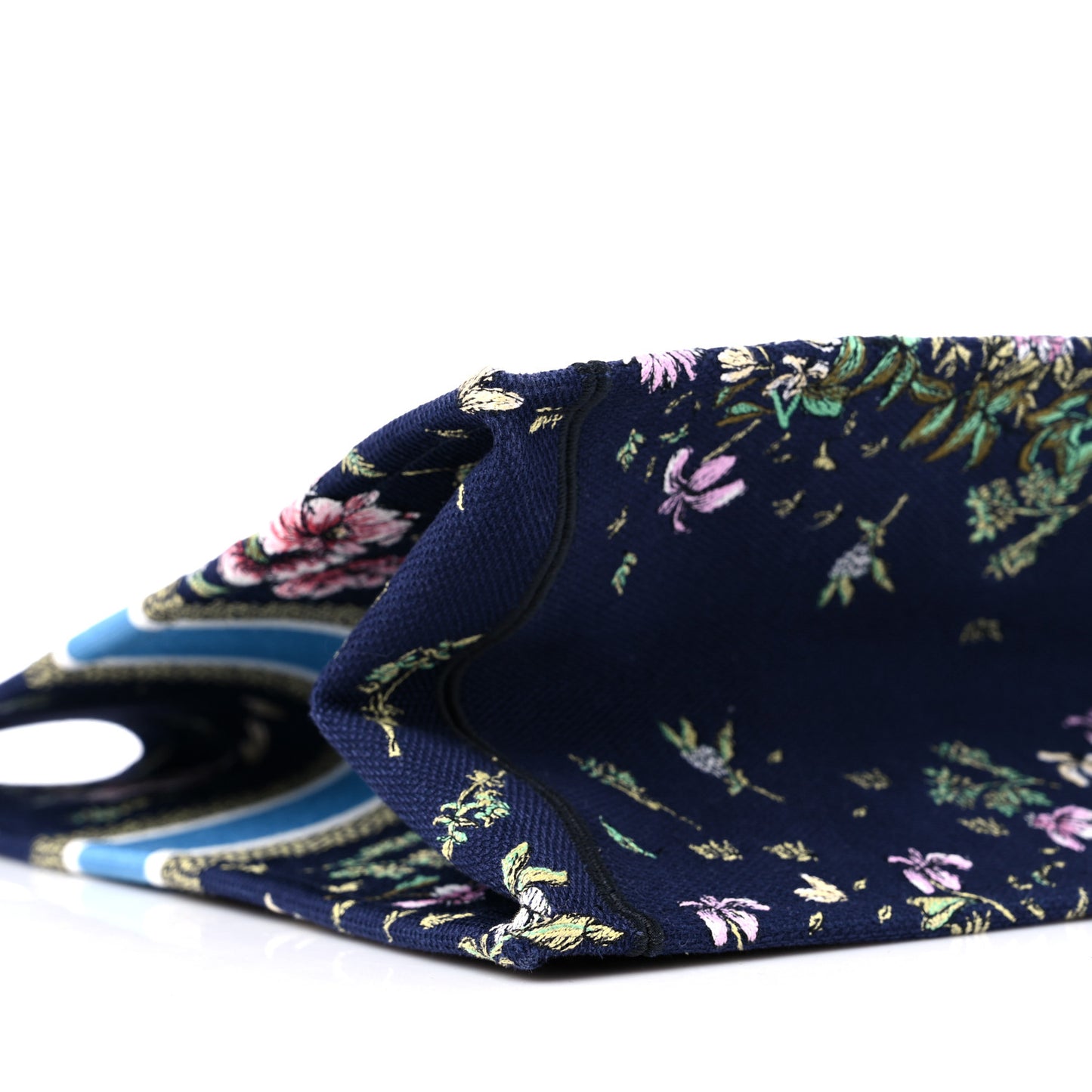 Canvas Embroidered Large D-Constellation Book Tote Blue Multicolor